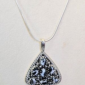 White Buffalo Southwest 925 Silver Pendant With Necklace